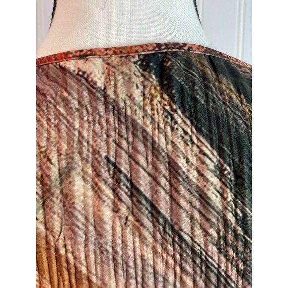 Zara Multicolor Pleated String Tie Wrap Blouse Top Sz S NWT! - Picture 16 of 16